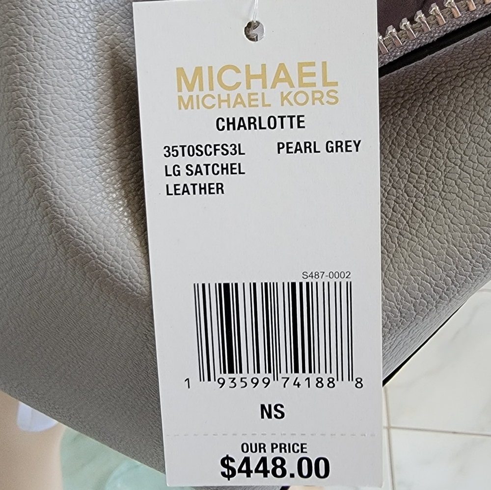 ⚠️LAST 1⚠️Michael Kors Charlotte LG Satchel Grey - Picture 5 of 7